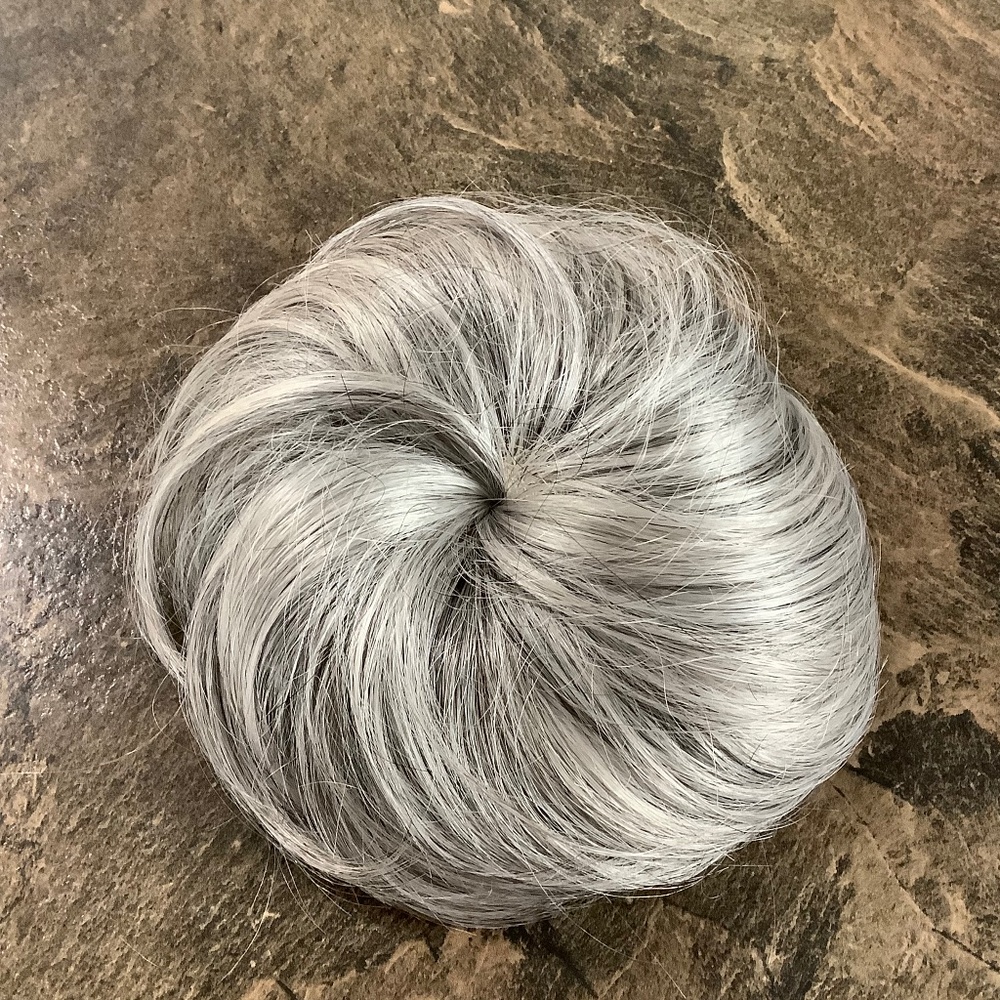 NEW Grey Bun with built-in comb for attaching